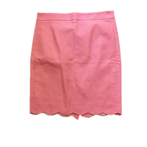 J. Crew scalloped edge peach/pink pencil skirt size 2